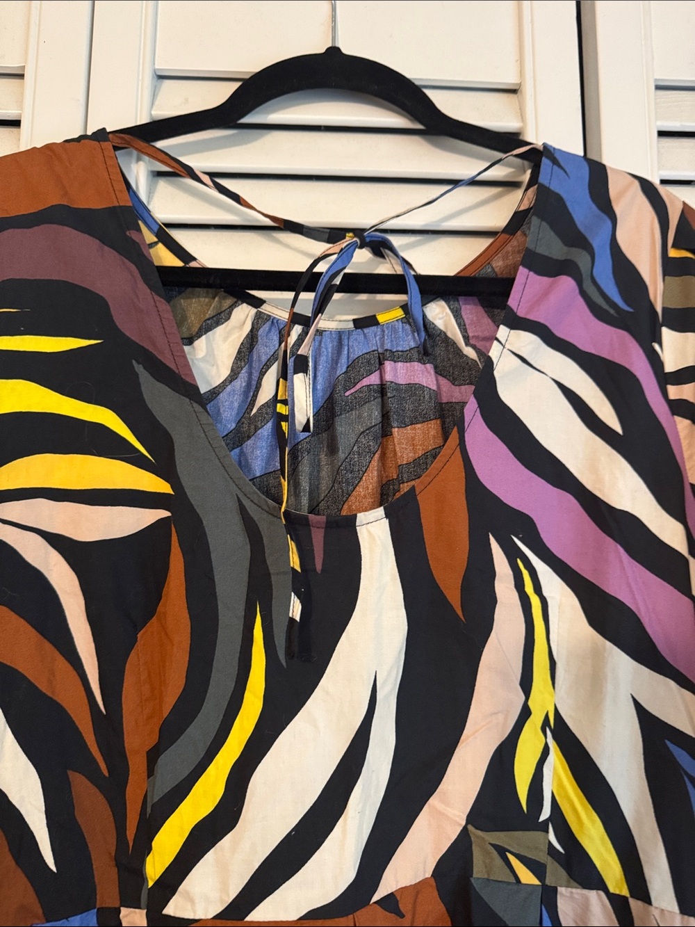 Who What Wear Multicolor Zebra-Print Midi Dress - Picture 4 of 6